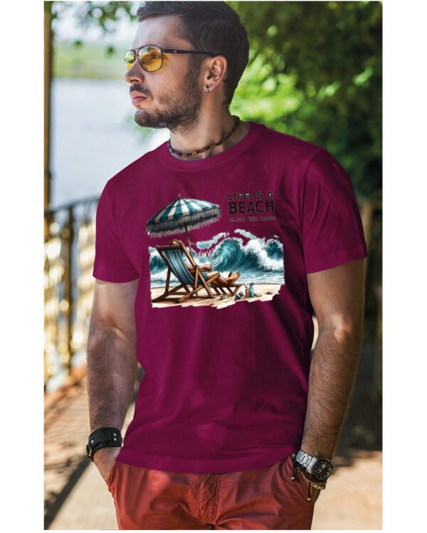 Koszulka Life is a Beach <br>Enjoy the waves - Unisex, dla niego
