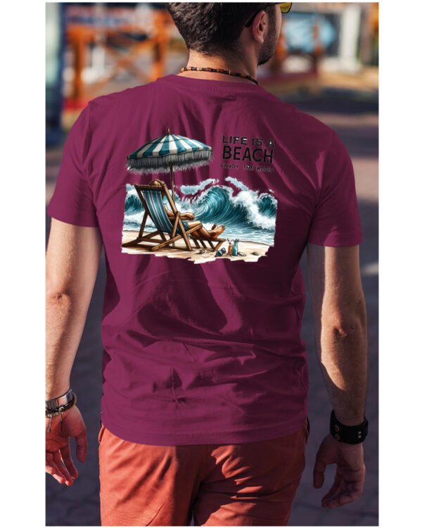 Koszulka Life is a Beach <br>Enjoy the waves - Unisex, dla niego