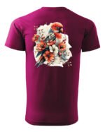 Koszulka Egzotyczny Urok Natury <br>Papuga w Kwiatowym Otoczeniu - Unisex, dla niego