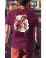 Koszulka Egzotyczny Urok Natury <br>Papuga w Kwiatowym Otoczeniu - Unisex, dla niego