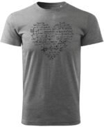 Koszulka Matematyczne serce, dla miłośników liczb – edycja Midnight, Unisex