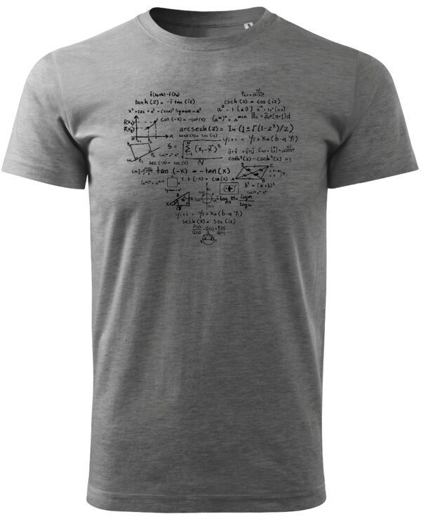 Koszulka Matematyczne serce, dla miłośników liczb – edycja Midnight, Unisex