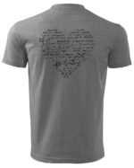 Koszulka Matematyczne serce, dla miłośników liczb – edycja Midnight, Unisex