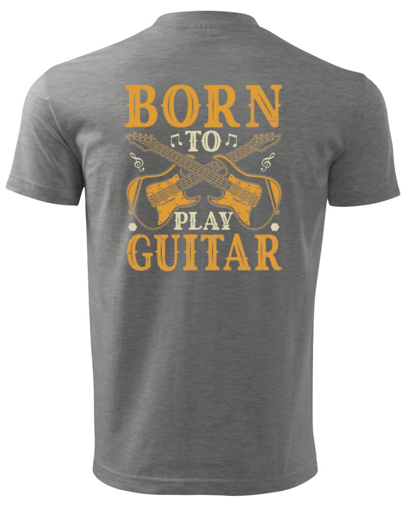 Koszulka Muzyczne serce „Born to play guitar” – Unisex
