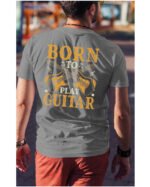Koszulka Muzyczne serce „Born to play guitar” – Unisex