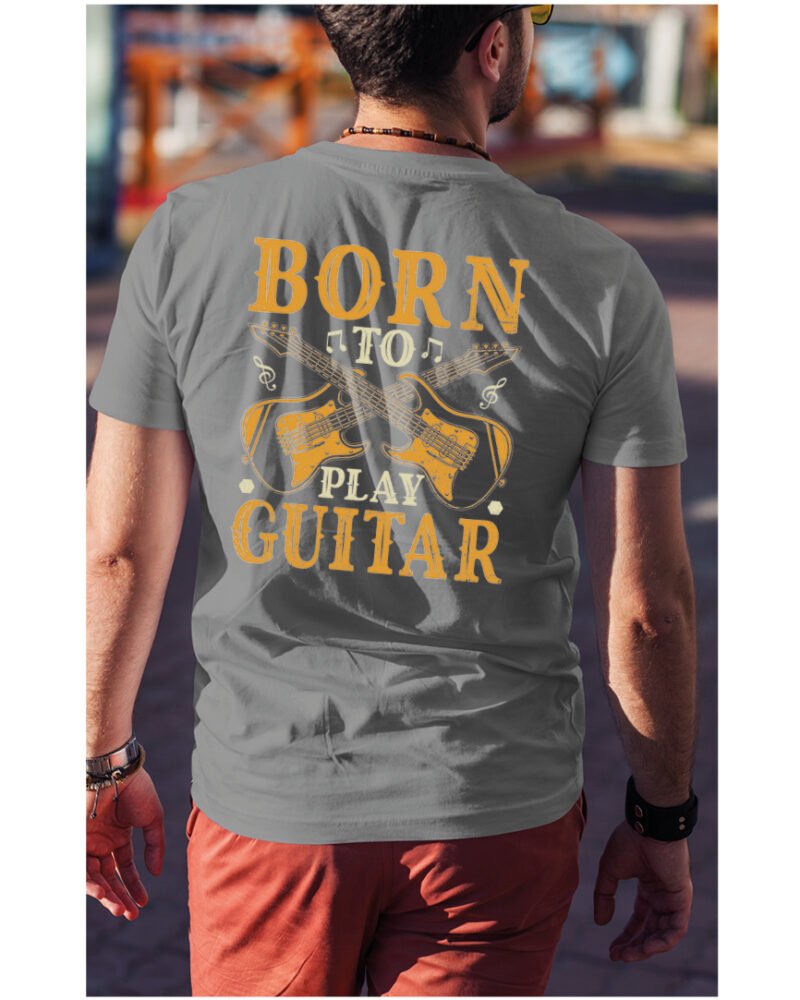 Koszulka Muzyczne serce „Born to play guitar” – Unisex