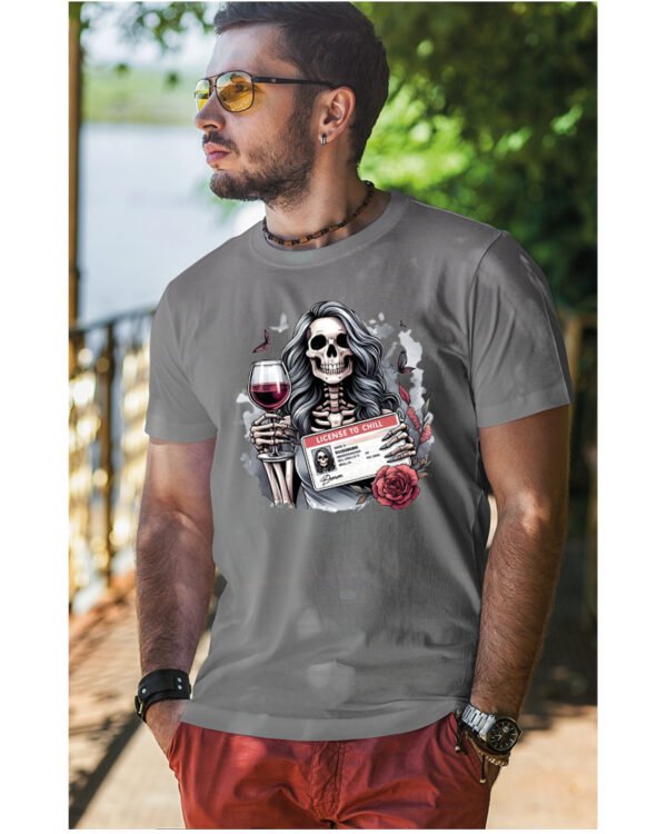 Koszulka License to Chill <br>Wino i relaks - Unisex, dla niego