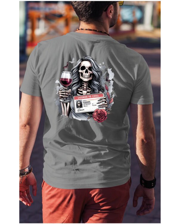 Koszulka License to Chill <br>Wino i relaks - Unisex, dla niego