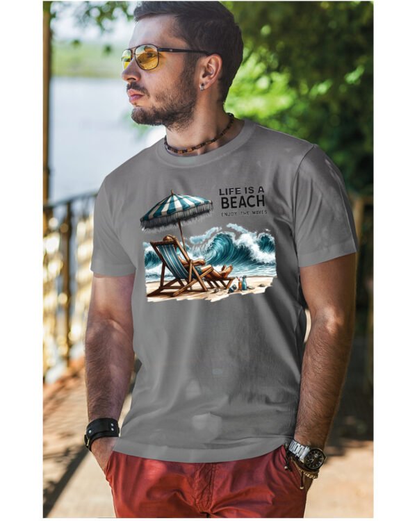 Koszulka Life is a Beach <br>Enjoy the waves - Unisex, dla niego