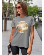 Koszulka Muzyczna harmonia <br>Nuty i kwiaty - Unisex, dla niej