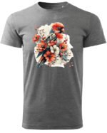 Koszulka Egzotyczny Urok Natury <br>Papuga w Kwiatowym Otoczeniu - Unisex, dla niego