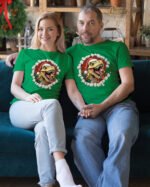 Świąteczna Koszulka “Dinozaur Święty Mikołaj”  – Unisex