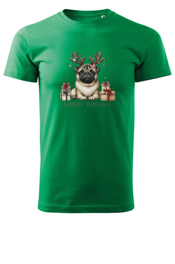 Świąteczna Koszulka “Merry Pugmas – Świąteczny Mops” – Unisex
