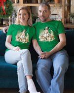 Świąteczna Koszulka “Bałwanek i Prezenty” – Unisex