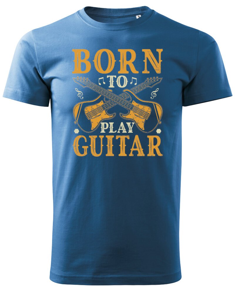 Koszulka Muzyczne serce „Born to play guitar” – Unisex
