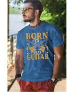 Koszulka Muzyczne serce „Born to play guitar” – Unisex