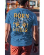 Koszulka Muzyczne serce „Born to play guitar” – Unisex