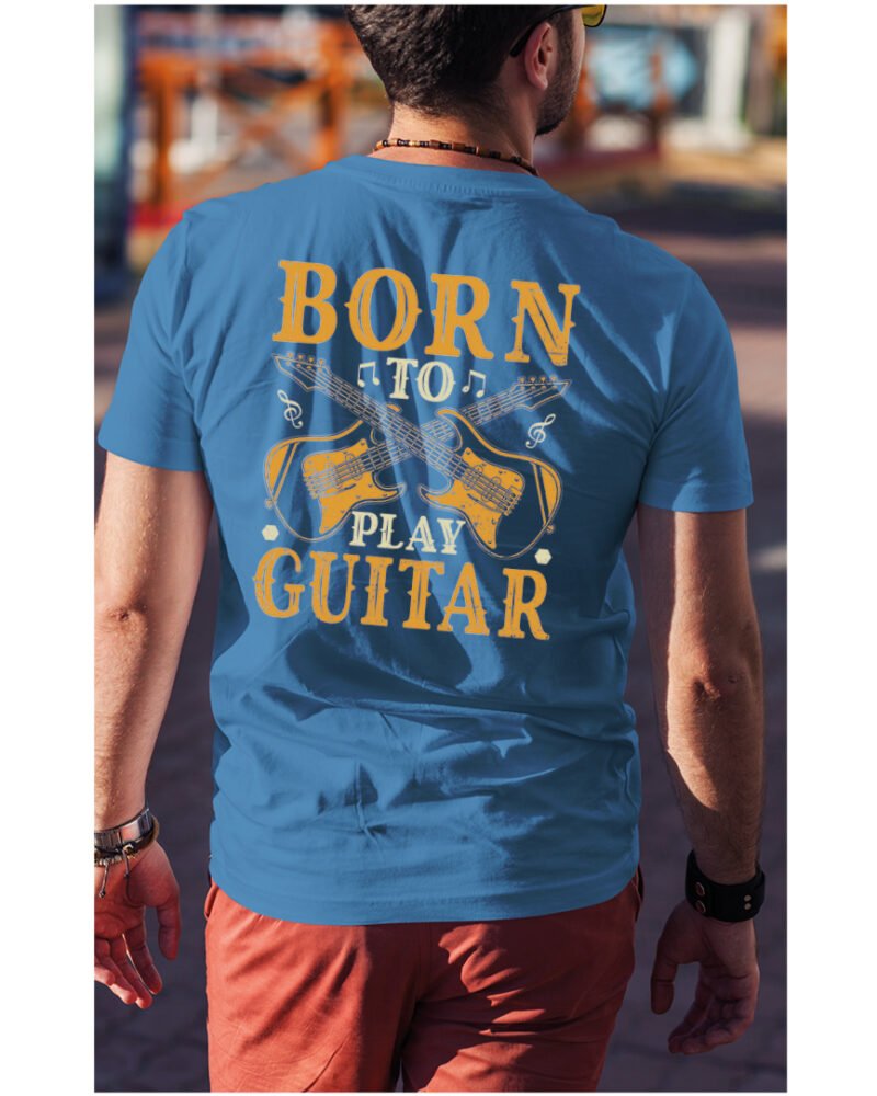 Koszulka Muzyczne serce „Born to play guitar” – Unisex