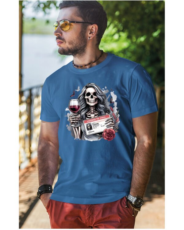 Koszulka License to Chill <br>Wino i relaks - Unisex, dla niego