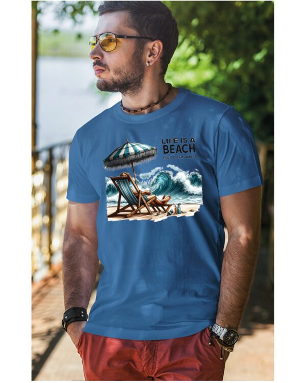 Koszulka Life is a Beach <br>Enjoy the waves - Unisex, dla niego