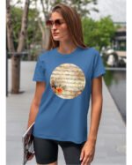 Koszulka Muzyczna harmonia <br>Nuty i kwiaty - Unisex, dla niej