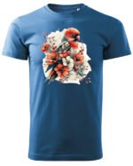 Koszulka Egzotyczny Urok Natury <br>Papuga w Kwiatowym Otoczeniu - Unisex, dla niego