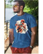 Koszulka Egzotyczny Urok Natury <br>Papuga w Kwiatowym Otoczeniu - Unisex, dla niego