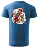 Koszulka Egzotyczny Urok Natury <br>Papuga w Kwiatowym Otoczeniu - Unisex, dla niego