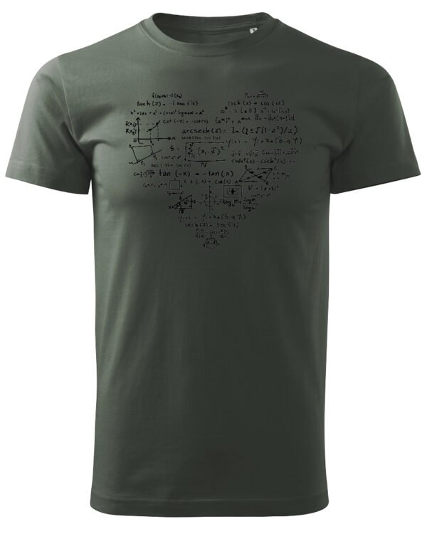 Koszulka Matematyczne serce, dla miłośników liczb – edycja Midnight, Unisex