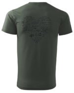 Koszulka Matematyczne serce, dla miłośników liczb – edycja Midnight, Unisex