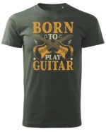 Koszulka Muzyczne serce „Born to play guitar” – Unisex