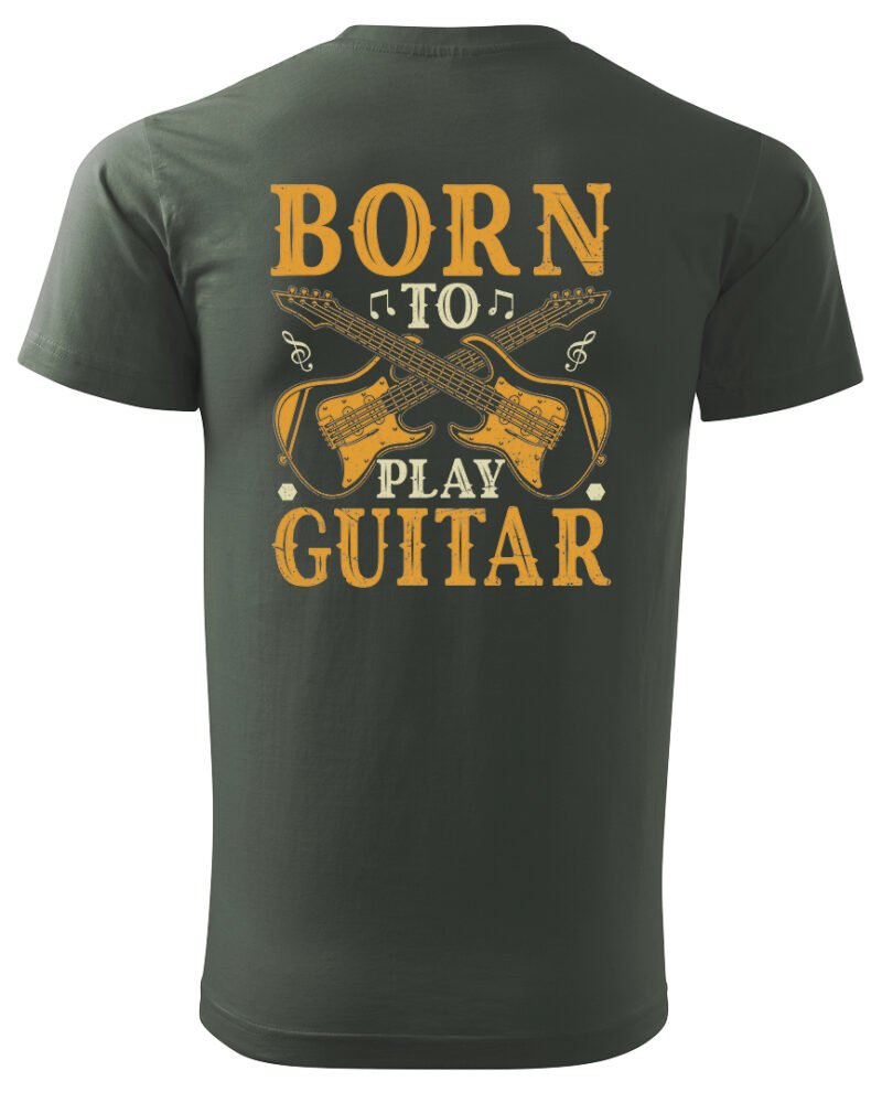 Koszulka Muzyczne serce „Born to play guitar” – Unisex