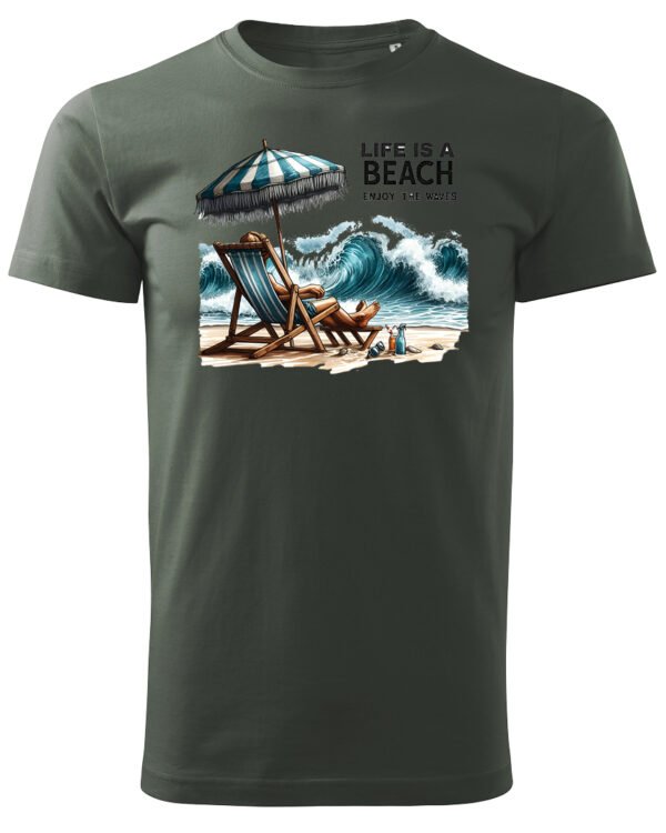 Koszulka Life is a Beach <br>Enjoy the waves - Unisex, dla niego