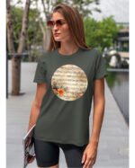 Koszulka Muzyczna harmonia <br>Nuty i kwiaty - Unisex, dla niej