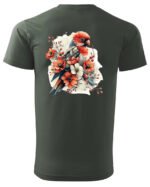 Koszulka Egzotyczny Urok Natury <br>Papuga w Kwiatowym Otoczeniu - Unisex, dla niego