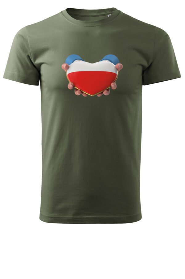 Patriotyczna Koszulka Unisex "Polska w sercu" – Wybierz Kolor!