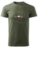 Patriotyczna Koszulka Unisex "Polska w sercu" - puls życia ojczyzny – Wybierz Kolor!