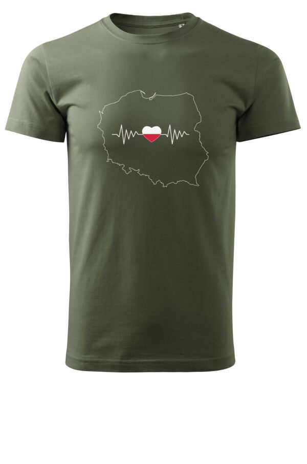 Patriotyczna Koszulka Unisex "Polska w sercu" - puls życia ojczyzny – Wybierz Kolor!