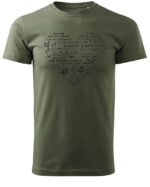 Koszulka Matematyczne serce, dla miłośników liczb – edycja Midnight, Unisex
