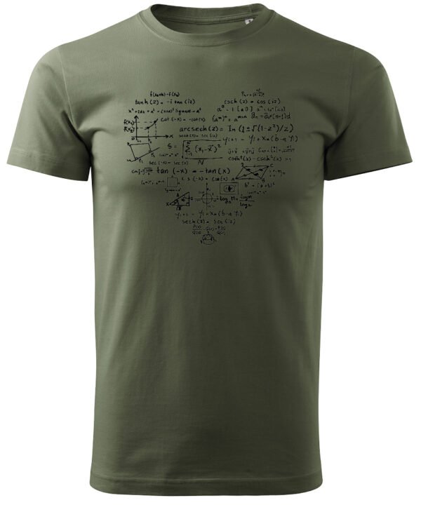 Koszulka Matematyczne serce, dla miłośników liczb – edycja Midnight, Unisex