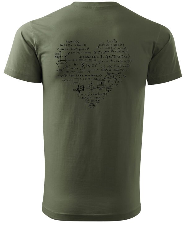 Koszulka Matematyczne serce, dla miłośników liczb – edycja Midnight, Unisex