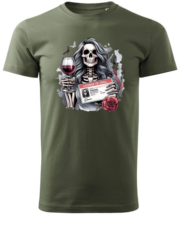 Koszulka License to Chill <br>Wino i relaks - Unisex, dla niego