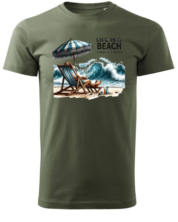 Koszulka Life is a Beach <br>Enjoy the waves - Unisex, dla niego