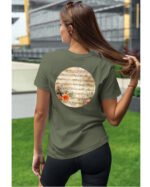 Koszulka Muzyczna harmonia <br>Nuty i kwiaty - Unisex, dla niej