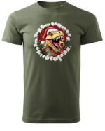 Świąteczna Koszulka “Dinozaur Święty Mikołaj”  – Unisex