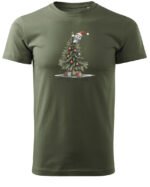 Świąteczna Koszulka “It’s That Time Again – Kot na Choince” – Unisex