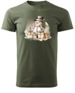 Świąteczna Koszulka “Bałwanek i Prezenty” – Unisex