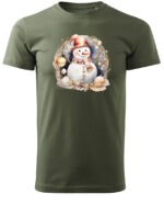 Świąteczna Koszulka “Bałwanek w Świątecznej Girlandzie” - Unisex