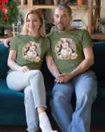 Świąteczna Koszulka “Bałwanek w Świątecznej Girlandzie” - Unisex