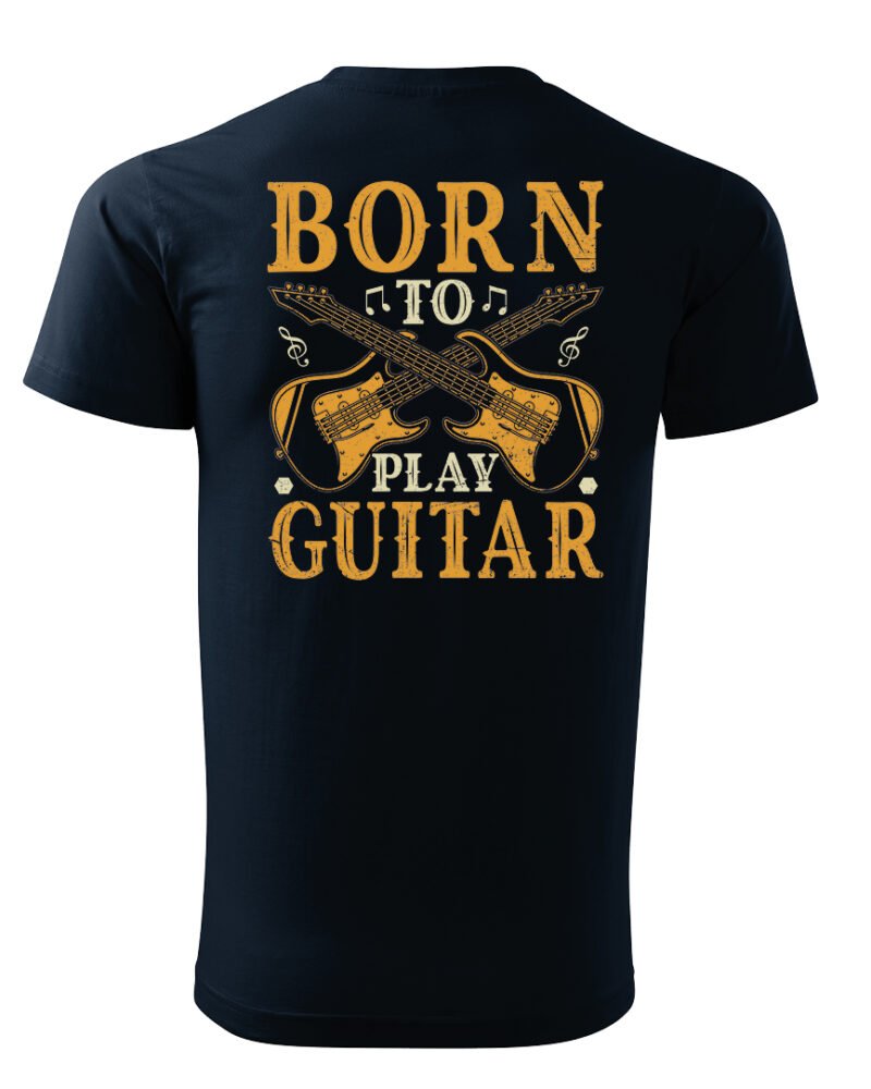 Koszulka Muzyczne serce „Born to play guitar” – Unisex